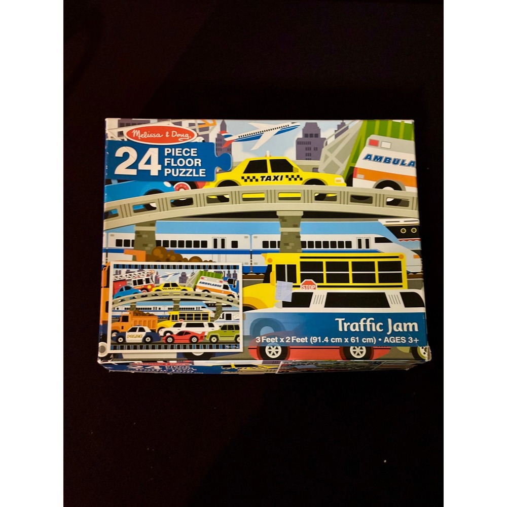 Melissa & Doug Traffic Jam 24 Piece Floor Puzzle 3ft x 2ft Kids Ages 3+ 4424